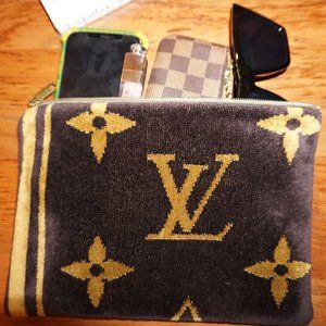 Repurposed LV Terry towel Pouch